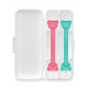 raspberry and seafoam