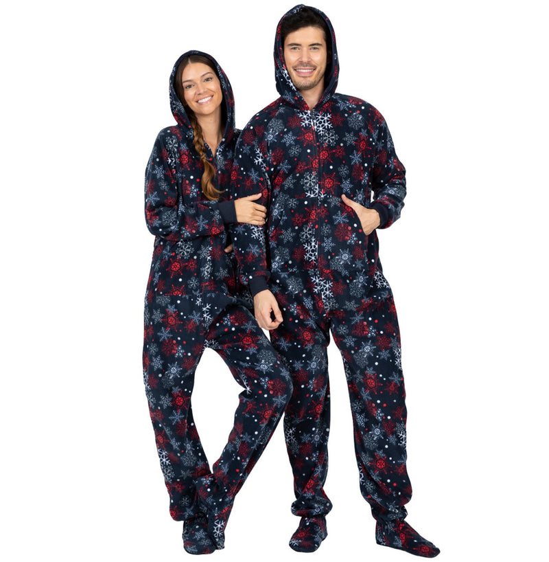 Family Matching Winter Whiteout Hoodie Fleece Onesie