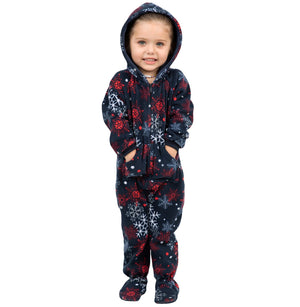 Family Matching Winter Whiteout Hoodie Fleece Onesie