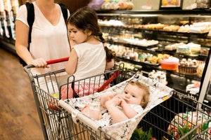Baby Shopping Cart Hammock | Coming Up Roses Beautiful Floral Print