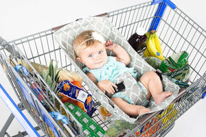 Baby Shopping Cart Hammock | Gray/Aqua
