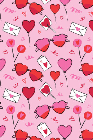 Soft & Stretchy Zipper Footie - Heart Party